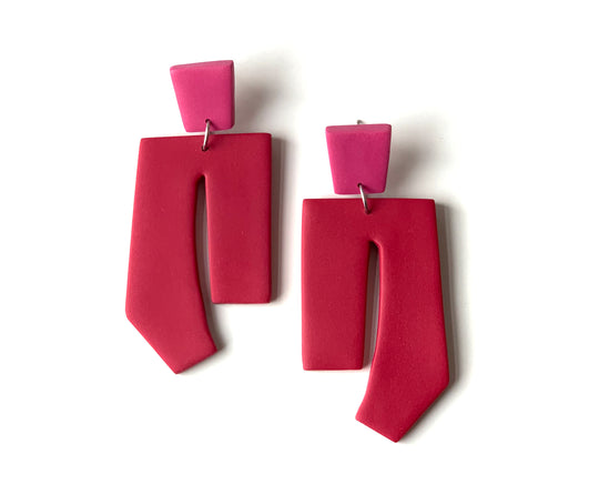 Red and Pink Earrings 